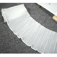 ราคา ขอบลูกไม้จับจีบผ้าชีฟองสีดำและสีขาวขอบลูกไม้แบบออร์แกนขอบระบายแขนเสื้อเด็กขอบกระโปรงอุปกรณ์ตกแต่งเสื้อผ้า10ซม (20121145784)