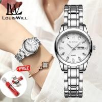 ราคา LouisWill นาฬิกา ผู้หญิงนาฬิกาควอตซ์แฟชั่นนาฬิกาข้อมือผู้หญิงนาฬิกาข้อมือสายเหล็กนาฬิกาเพชรกันน้ำ30เมตรนาฬิกากันน้ำบางๆนาฬิกาข้อมือเลขโรมันนาฬิกาออกแบบหรูหราพร้อมตัวชี้เรืองแสงปฏิทินนาฬิกาผู้หญิง กันน