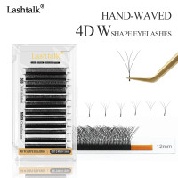 ราคา Lashtalk 4D W รูปร่างตัวต่อขนตาปริมาณพัด Premade ขนตาปลอม Bloom มิงค์ Faux แต่งหน้าอ่อนๆธรรมชาติจาก Nagaraku (17731830534)