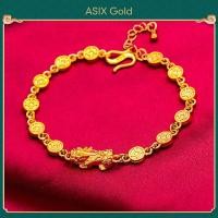ราคา ASIX GOLD 3 in 1 ชุดทองแท้ปี่เซียะจี้คอทองจริงปี่เซียะสร้อยข้อมือปี่เซียะทองจริงแหวนปี่เซียะ ทอง 24K ไม่ลอก ไม่ลอก (16246044421)