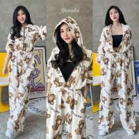ราคา จั้มสูทแขนยาวมีฮูท งานสุดชิคๆมีซิปช่วงเสื้อ ช่วงกางเกงเอวยางยืดสม้อค มีกระเป๋ากางเกงล้วงข้าง ชุดจั้ม Yunaka (14067134399)