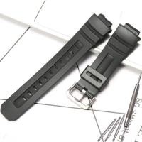 ราคา สายนาฬิกาสำหรับ Casio AW 591 AW 590สาย AWG101 AWG M100สายนาฬิกาเรซิน16มม สายนาฬิกาข้อมือกันน้ำสำหรับกีฬาของผู้ชาย (21074859310)
