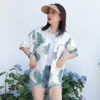 ราคา TOP clothing เสื้อเชิ้ตแขนสั้นฮาวาย ลายดอกไม้ สไตล์เกาหลี เสื้อเชิ้ตหญิง เสื้อฮาวาย ใส่ได้ทั้งหญิงและชาย (16601222849)