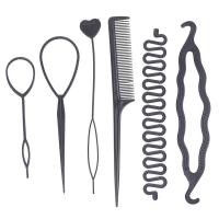 ราคา Boloni 6ชิ้น เซ็ตเครื่องมือถักเปียทรงผมดึงผ่านเข็มผมแผ่นรองผมหวี (18158389102)