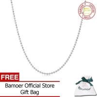 ราคา สร้อยคอลูกปัดกลมโซ่925เงินสเตอร์ลิง BAMOER สร้อยคอโซ่สายเงินแท้สำหรับผู้หญิง BSA004 (20682795349)