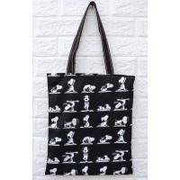 ราคา กระเป๋าผ้าญี่ปุ่นลายการ์ตูนsnoopyสนูปปี้มีผ้าซับสองชั้นน่ารักสะพายได้ (12463027705)