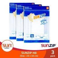 ราคา SUNZIP ซันซิป ถุงซิปอเนกประสงค์ รุ่น H8 ขนาด 24 X 34 ซม ซิปล็อคแน่นหนา (9652344018)
