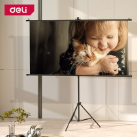 ราคา Deli จอโปรเจคเตอร์ ขนาด 72 นิ้ว 84 นิ้ว 100 นิ้ว จอรับภาพ หน้าจอโปรเจคเตอร์ จอฉายโปรเจคเตอร์ พร้อมขาตั้ง แขวนผนังได้ พับได้ คมชัด Projector Screen (19698480800)