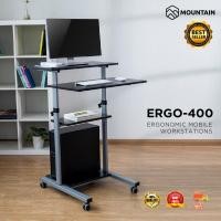 ราคา โต๊ะคอมพิวเตอร์ พร้อมที่วางคีย์บอร์ดและซีพียู 4 ชั้น ปรับระดับได้ MOUNTAIN ERGO 400 โต๊ะทำงาน ERGONOMIC MAI ENG (18829916572)