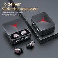 ราคา หูฟังไร้สาย Bluetooth 5 2 หูฟังบลูทูธไร้สาย HIFI TWS stereo headset with mic and charging case หูฟังบลูทูธ กีฬา LED หูฟัง (16140058953)