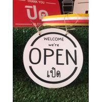 ราคา ป้ายเปิด ปิดร้านคาเฟ่สุดเก๋ ป้ายร้านอาหาร ป้ายออฟฟิต ป้ายร้านค้า ป้ายแต่งร้าน แบบ 2 หน้า สุดชิค (19285309488)
