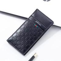 ราคา กระเป๋าเงินทรงยาว หนังแท้ สำหรับผู้ชาย Bifold Men Wallets Fashion Design Long PU Leather Card Holder Long Zipper Coin Purse Men s Hand Bag Long Clutch Purse Male Coin Money Bag Handbag (18306985657)