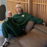 ราคา 2023กางเกงสเวตเตอร์สองชิ้นกางเกงวอร์มสไตล์เกาหลีทรงหลวมใหม่แฟชั่นลำลองสำหรับผู้หญิงชุดกีฬา (20594266820)