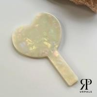 ราคา URPALS กระจกแต่งหน้า กระจกพกพาลายหินอ่อนหัวใจ กระจกหัวใจสีพาสเทล (20812487446)