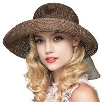 ราคา FS Sun หมวกสำหรับหมวกผู้หญิง Floppy กว้าง Brim Straw หมวกพับ Sunbonnet Cloche หมวก Blue Beach สไตล์ Chapeau Paille Femme (15923118967)