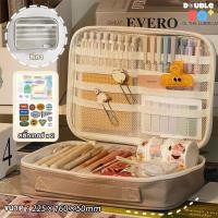 ราคา กระเป๋าดินสอ ใบใหญ่ ใส่เครื่องเขียนได้เยอะ ใบเดียวจบ กล่องดินสอ ปากกา เครื่องเขียน pencil bag pen (20588909968)