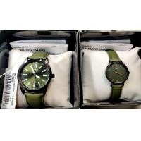 ราคา นาฬิกาคู่Casioสายหนังสีเขียวมอสรุ่นMTP VD02BL 3 LTP VT02BL 3 (20790820090)