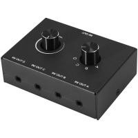 ราคา 4 Port Audio Switch 3 5mm Audio Switcher Stereo AUX Audio Selector 4 Input 1Output 1Input 4 Output Audio Switcher Box (16699300929)