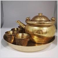ราคา ชุดน้ำชากาหล่อกลาง ตอกลายช้างทรงเครื่อง ถาดทองเหลืองหล่อหนา 7 5 นิ้ว (20020667694)