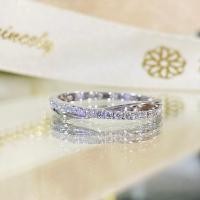 ราคา Princelyแหวนเพชรเบลเยี่ยมTwistDiamondแหวนคู่รัก แหวนแต่งงาน (21263168415)