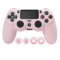 ราคา ปลอกควบคุมป้องกันซิลิโคนแบบนิ่มสำหรับอุปกรณ์ควบคุมเกม PlayStation 4 PS4ผิวพร้อมฝาปิดจอยสติ๊ก (21170824084)