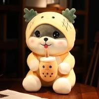 ราคา ตุ๊กตาตุ๊กตาสุนัขฮัสกี้สับปะรดนมน่ารักชา2สุนัขแปลงร่างของเล่นหมอนกำมะหยี่สุนัข (20631854527)
