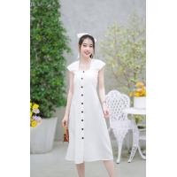 ราคา set 2 ชิ้นน่ารักๆ เดรสแขนย่นจับจีบ ติดกระดุมด้านหน้า ทรงปล่อยใส่สบาย ชุดเดรส ชุดเดรสแฟชั่นผู้หญิง (19788127146)