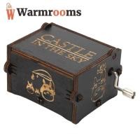 ราคา Vintage ไม้ Hand Cranked กล่องดนตรี Retro เครื่องประดับบ้านหัตถกรรมเด็กของขวัญ (9461515041)