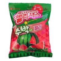 ราคา เยลลี่กัมมี่แตงโม lotte watermelon jelly 수박바맛 젤리셔스 56g เยลลี่เกาหลี (10681322466)