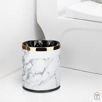 ราคา ถังขยะลายหินอ่อน MH 015 ถังขยะ ขอบทอง ตกแต่งบ้าน หรูหรา หุ้มหนังPU ลายหินอ่อน น้ำหนักดี คุณภาพดี (8438546178)