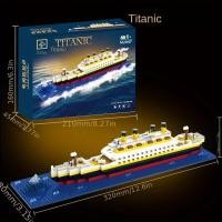 ราคา เรือไททานิคโมเดลเรือบล็อคก่อสร้างตัวต่อเกมปริศนาอนุภาคขนาดเล็กของเล่นเด็กตกแต่งโต๊ะ (21255860707)