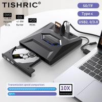 ราคา Tidric External DVD CD Drive เครื่องอ่านเครื่องเขียน DVD RW CD ประเภท c USB3 0เครื่องเล่น CD และ DVD ภายนอกพร้อม USB เครื่องอ่านบัตร TF SD (21170409727)