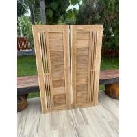 ราคา ประตูไม้สักบานคู่พร้อมวงกบไม้สัก บาหลี ส่งฟรี รหัส H4 (10934038773)
