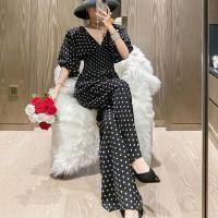 ราคา ชุดจั๊มสูทแฟชั่นเกาหลี ชุดจั๊มสูทแฟชั่นขายาว ชุดจั๊มขากว้างลายดอกไม้ ชุดจั๊มแขนสั้นลายดอกไม้ ชุดจั๊มสูทขายาวสไตล์เกาหลี (16151032399)