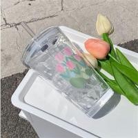 ราคา OKADI 480 มล ลายดอกทิวลิป แก้ว แก้วมีฝาปิดพร้อมฝาและฟาง แก้วน่ารัก แก้วน้ำ แก้วน้ำพร้อมหลอด (20625092475)