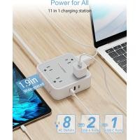 ราคา TESSAN ปลั๊กต่อสายไฟแบบแบนพร้อมพอร์ต USB C ปลั๊กต่อสายไฟ 4 ทางพร้อมที่ชาร์จ USB 3 ช่อง พอร์ต USB C 1 ช่อง ปลั๊กต่อสายไฟ 4 ช่องเหมาะสำหรับเดินทางล่องเรือหอพัก (20629146899)