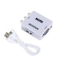ราคา AV RCA CVBS เป็น VGA อะแดปเตอร์แปลงวิดีโอสำหรับกล่องทีวีจอภาพ HDTV (21170062971)