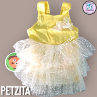 ราคา พร้อมส่ง SALE เดรสสีสันสดใส แต่งระบายชีฟองชั้นๆๆๆ ลายจุดกลมขาว งานป้าย FOR PET เสื้อผ้าสัตว์เลี้ยง เดรสสุนัข ชุดหมา เสื้อแมว (9172738041)