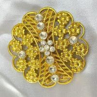 ราคา Vintage Jewelry หัวเข็มขัด เข็มขัดสีทอง สำหรับชุดไทยนางสาว เพชรรอบหัวเข็มขัด (19491919934)