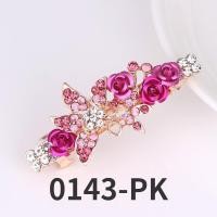 ราคา Korean Version of Rhinestone Bow Headdress Crystal Flower Wild Top Clip Spring Clip Hairpin (13893320124)