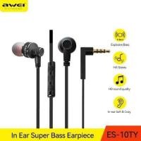 ราคา Awei ES 10TY ES 30TY ชุดหูฟังมีสายหูฟังแบบมีสาย เฮดโฟนแบบเสียบหู3 5มม มีสาย1 2ม ไมค์โทรศัพท์ PC ลดเสียงรบกวน (20832474739)