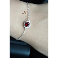 ราคา Meena Gems ข้อมือพลอยโกเมนแท้ สีแดงเข้มพลอยดิบสีธรรมชาติ ตัวเรือนเงินแท้925 จัดส่งฟรีพร้อมกล่อง (20386147569)