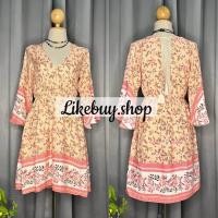 ราคา มินิเดรสผูกหลัง เดรสสั้นพิมพ์ลายสไตล์โบฮีเมี่ยน (20599719168)