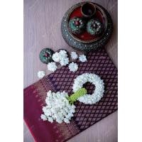 ราคา พรีออเดอร์ พวงมาลัยไหมพรมดอกมะลิบาน ขนาด 6 13 นิ้ว ภาพตัวอย่าง (8008643963)