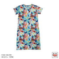 ราคา แตงโม SUIKA เสื้อแตงโม เดรสผ้ายืดคอกลม พิมพ์ลายเปลือกหอย P DO 128 (20460531510)