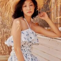 ราคา lookbooklookbook twinkle dress flower rain ชุดเดรสยาว สายเดี่ยว ลายดอก สีฟ้า (19068338300)