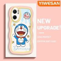 ราคา YIWESAN เคสสำหรับ Xiaomi MI Redmi 10 5G เคสลายการ์ตูนน่ารักโดราเอม่อนโบกสีสันสดใสน่ารักขอบคลื่นครีมกันกระแทกแบบใสนิ่มเคสมือถือโปร่งใสลายกล้องถ่ายรูปสร้างสรรค์เรียบง่ายฝาครอบป้องกันซิลิโคน (17221121173
