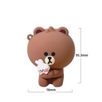 ราคา K11กระเป๋าซิลิโคนเด็กที่ได้รับอนุญาตของแท้ กระเป๋าใส่เหรียญหมีสีน้ำตาลหน้ากลมขนาดเล็กสำหรับกระเป๋าเก็บหูฟังสลิง (20557965311)