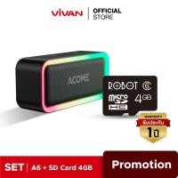 ราคา ของแท้ประกันศูนย์1ปี VIVAN รุ่น A6 TF Card 4 8 gb Bluetooth Speaker ลำโพงบลูทูธ ลำโพง แบบพกพา บลูทูธ 5 0 กันน้ำ IPX5 เอฟเฟกต์แสง RGB รองรับ True Wireless Stereo (19466986503)