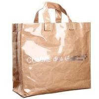 ราคา OWD510 Rei Kawakubo CDG สีดำกระดาษคราฟท์ PVC กระเป๋าช้อปปิ้ง Comme Des Garcons Tote กระเป๋ากระเป๋าถือ (16114365258)